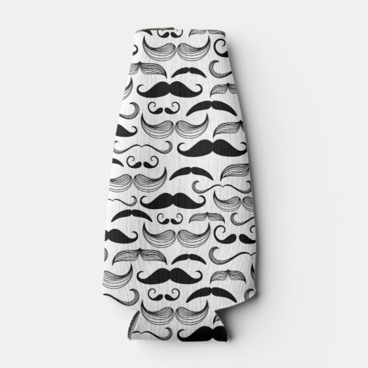 Een herenclub. Mustache patroon 2 Flesjeskoeler (Voorkant)