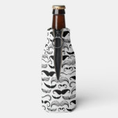 Een herenclub. Mustache patroon 2 Flesjeskoeler (Fles Achterkant)