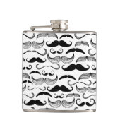 Een herenclub. Mustache patroon 2 Heupfles (Voorkant)