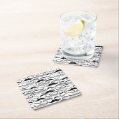 Een herenclub. Mustache patroon 2 Kartonnen Onderzetters (Insitu)