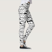 Een herenclub. Mustache patroon 2 Leggings (Rechts)