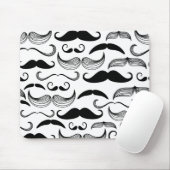Een herenclub. Mustache patroon 2 Muismat (Met muis)