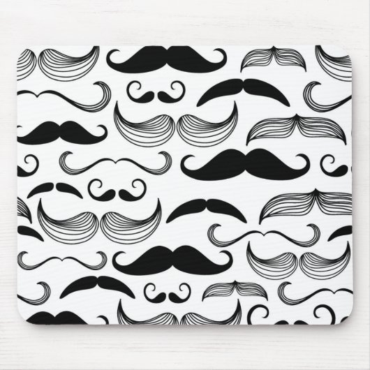 Een herenclub. Mustache patroon 2 Muismat (Voorkant)