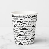 Een herenclub. Mustache patroon 2 Papieren Bekers (Voorkant)