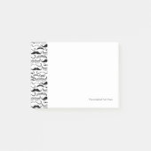 Een herenclub. Mustache patroon 2 Post-it® Notes (Voorkant)