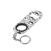 Een herenclub. Mustache patroon 2 Sleutelhanger Flessenopener (Achterkant Gekanteld)