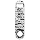 Een herenclub. Mustache patroon 2 Speed Flessenopener (Voorkant)