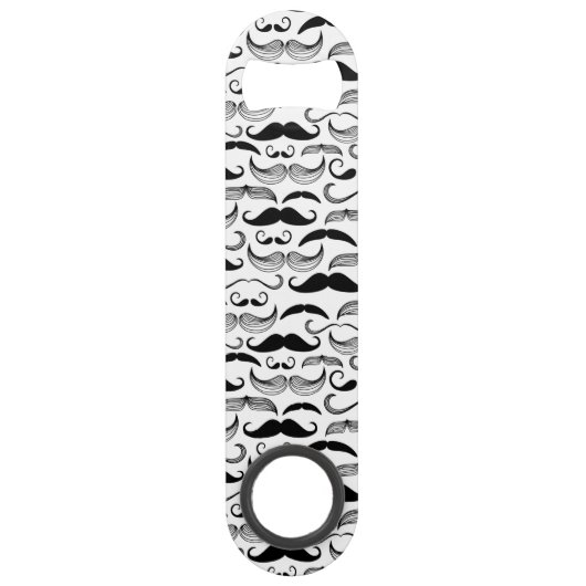 Een herenclub. Mustache patroon 2 Speed Flessenopener (Voorkant)