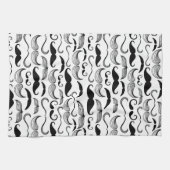 Een herenclub. Mustache patroon 2 Theedoek (Horizontaal)