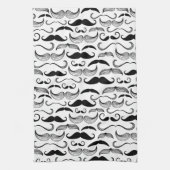 Een herenclub. Mustache patroon 2 Theedoek (Verticaal)