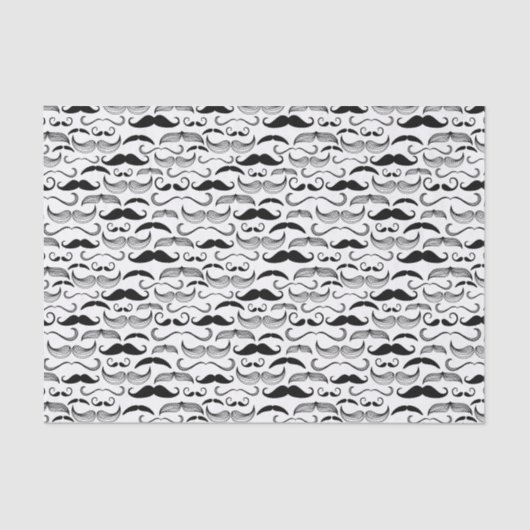 Een herenclub. Mustache patroon 2 Tissuepapier (Voorkant)