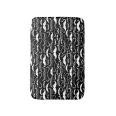 Een herenclub. Mustache patroon Badmat (Voorkant Verticaal)