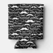 Een herenclub. Mustache patroon Blikjeskoeler (Voorkant)