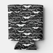 Een herenclub. Mustache patroon Blikjeskoeler (Achterkant)