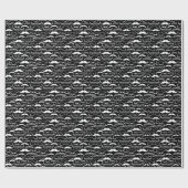 Een herenclub. Mustache patroon Cadeaupapier (Vlak)