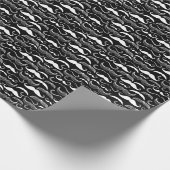 Een herenclub. Mustache patroon Cadeaupapier (Hoek)