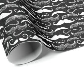 Een herenclub. Mustache patroon Cadeaupapier (Rol Hoek)
