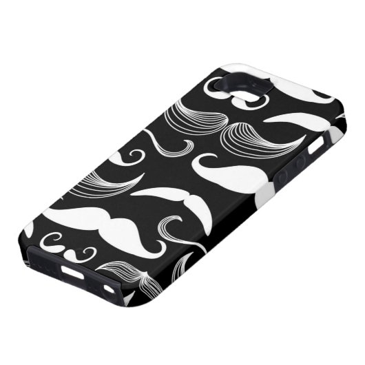 Een herenclub. Mustache patroon Case-Mate iPhone Case (Onderkant)