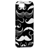 Een herenclub. Mustache patroon Case-Mate iPhone Case (Back/Rechts)