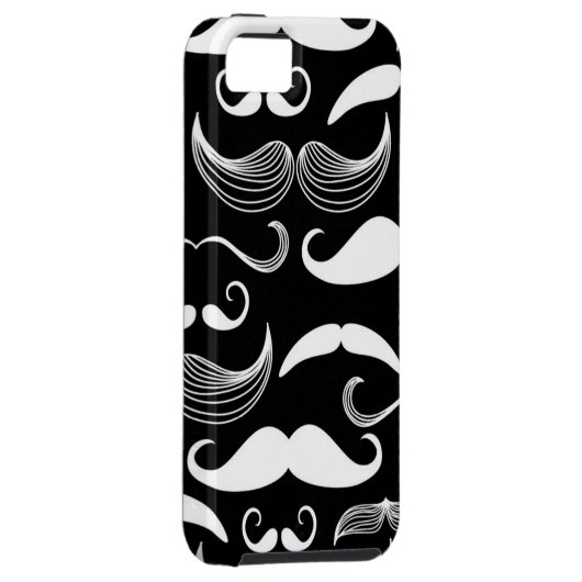Een herenclub. Mustache patroon Case-Mate iPhone Case (Back/Rechts)