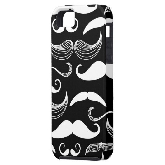 Een herenclub. Mustache patroon Case-Mate iPhone Case (Achterkant Links)