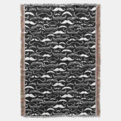 Een herenclub. Mustache patroon Deken (Voorkant Verticaal)