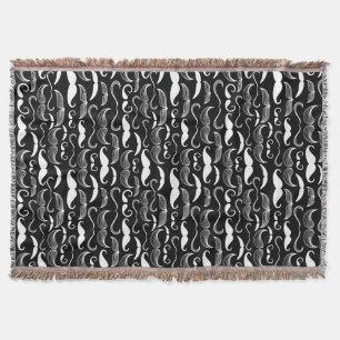 Een herenclub. Mustache patroon Deken