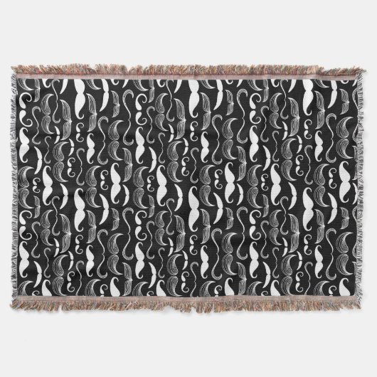 Een herenclub. Mustache patroon Deken (Voorkant)