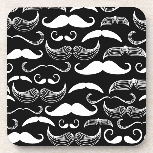 Een herenclub. Mustache patroon Drankjes Onderzetter (Voorkant)