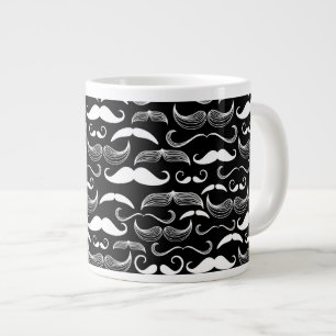 Een herenclub. Mustache patroon Grote Koffiekop