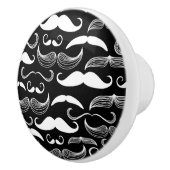 Een herenclub. Mustache patroon Keramische Knop (Rechts)