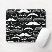Een herenclub. Mustache patroon Muismat (Met muis)