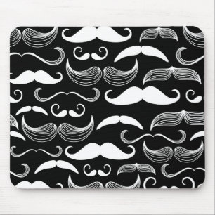 Een herenclub. Mustache patroon Muismat