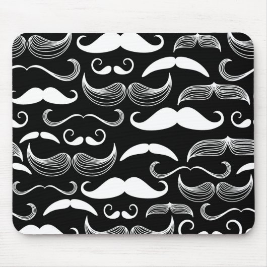 Een herenclub. Mustache patroon Muismat (Voorkant)
