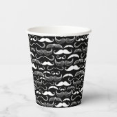 Een herenclub. Mustache patroon Papieren Bekers (Achterkant)