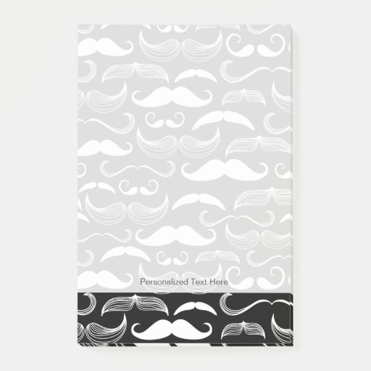 Een herenclub. Mustache patroon Post-it® Notes (Voorkant)