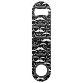 Een herenclub. Mustache patroon Speed Flessenopener (Achterkant)