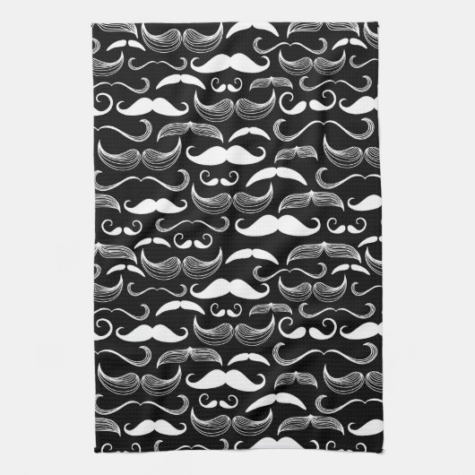 Een herenclub. Mustache patroon Theedoek (Verticaal)