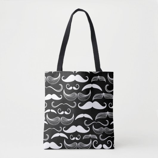 Een herenclub. Mustache patroon Tote Bag (Voorkant)