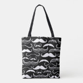 Een herenclub. Mustache patroon Tote Bag (Achterkant)