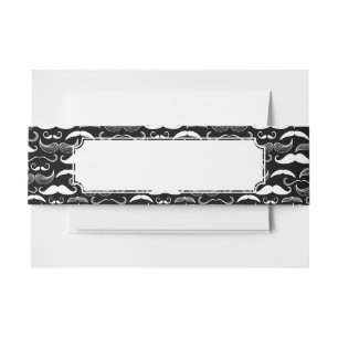 Een herenclub. Mustache patroon Uitnodigingen Wikkel