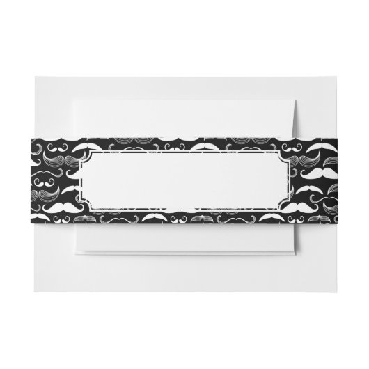 Een herenclub. Mustache patroon Uitnodigingen Wikkel (Voorkant Voorbeeld)