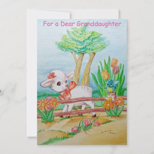 Een herengrootdochters Pasgeborene-groetenkaart Bedankkaart (Voorkant)