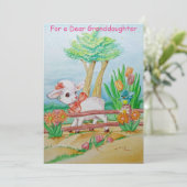 Een herengrootdochters Pasgeborene-groetenkaart Bedankkaart (Staand voorkant)