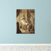 Een herenman in zijn Toilet, 1660 Canvas Afdruk (Insitu (Houten vloer))