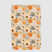 Een Herfst Floral serie ontwerp 1 Golfhanddoek (Voorkant)