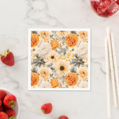 Een Herfst Floral serie ontwerp 1 Servet (Insitu)