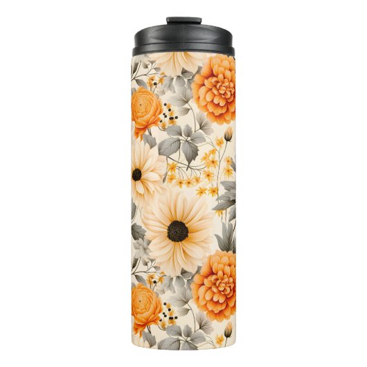 Een Herfst Floral serie ontwerp 1 Thermosbeker (Voorkant)