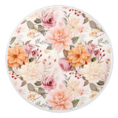 Een Herfst Floral Series Design 2 Keramische Knop (Voorkant)