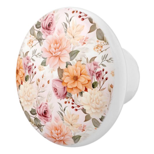 Een Herfst Floral Series Design 2 Keramische Knop (Rechts)